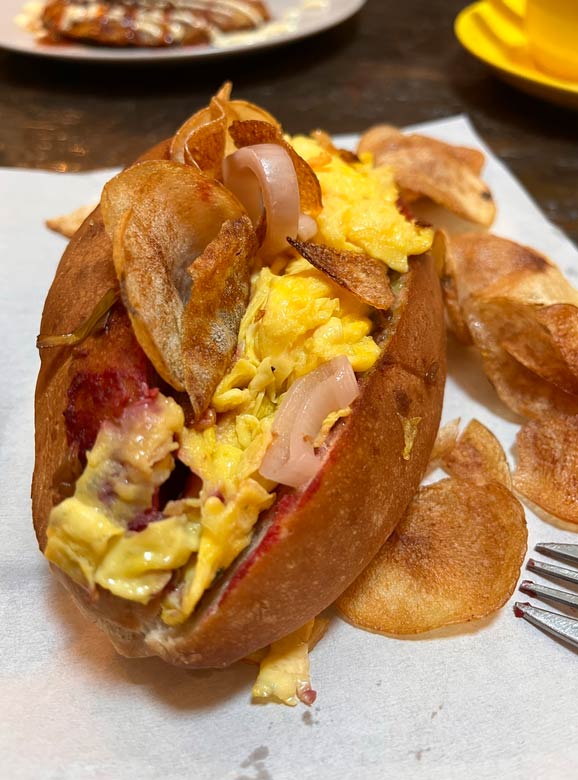 Higgs Field's version of a breakfast roll. Divine. Alas, the restaurant venture was short-lived in 2023.