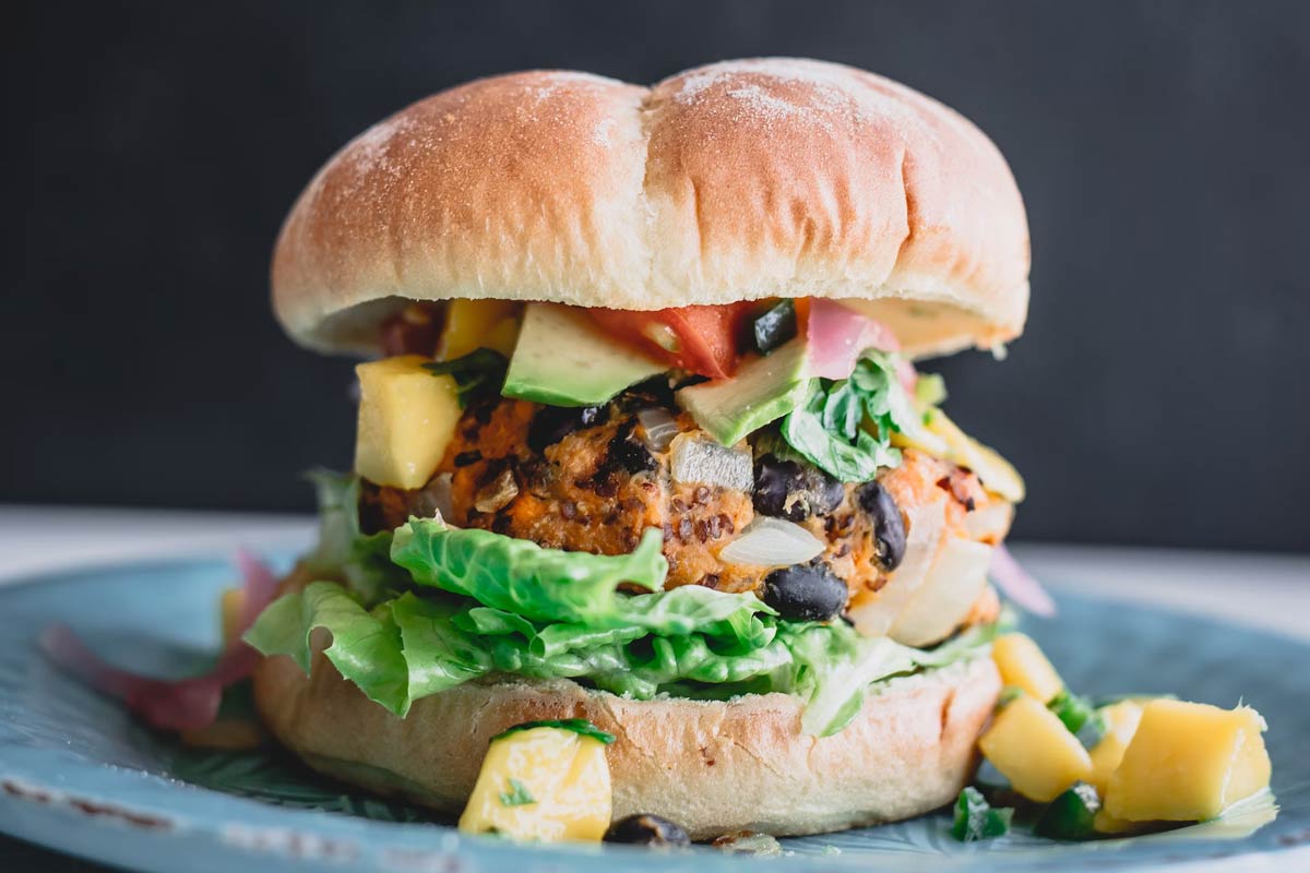 A plant-based burger. Photo: Deryn Macey / Unsplash