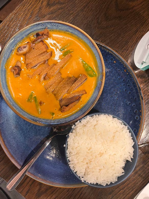 Red duck curry at Aroi. €18.50 on the dinner menu or €13.50 at lunchtime with a gelato scoop to finish off. Photo: Ken McGuire / Ken On Food